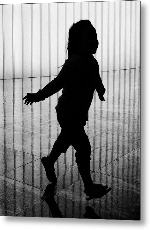 Silhouette Metal Print featuring the photograph A Happy Silhouette by Cornelis Verwaal