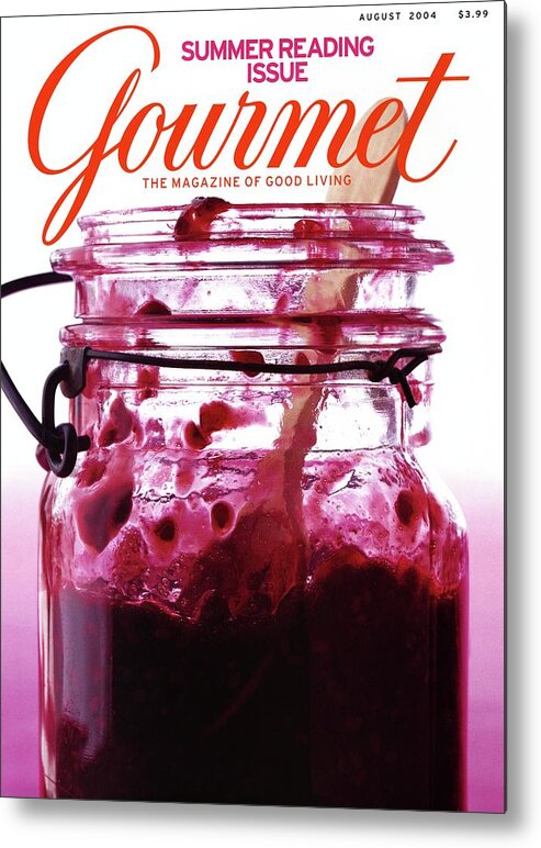 Food Metal Print featuring the photograph A Jar Of Skillet Blackberry Jam by Romulo Yanes