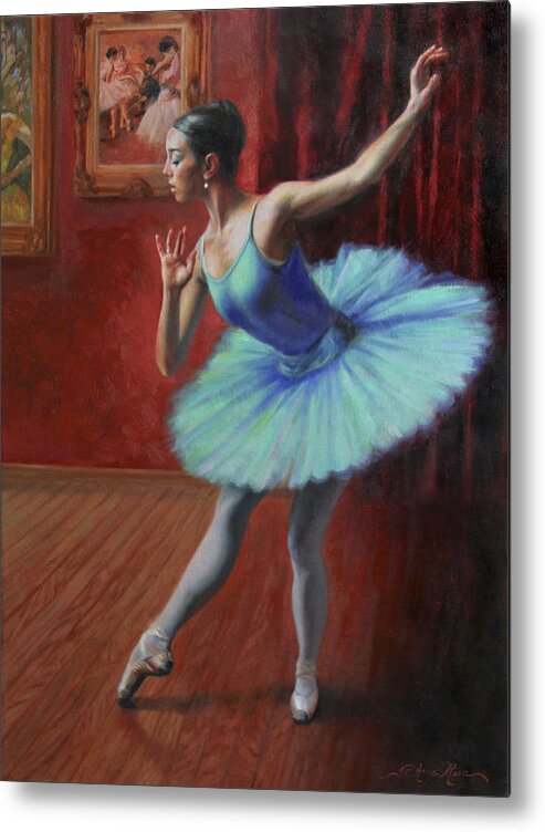 Ballerina Metal Print featuring the painting A Legacy of Elegance by Anna Rose Bain