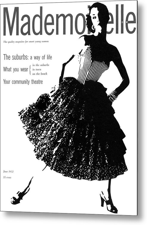 Illustration Metal Print featuring the photograph A Woman In A Summer Dress And Shoes by Somoroff