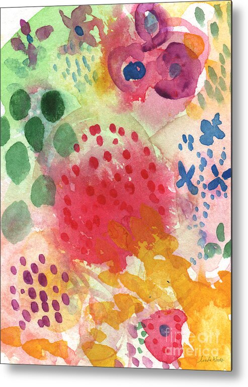 Garden Metal Print featuring the painting Abstract Garden #43 by Linda Woods