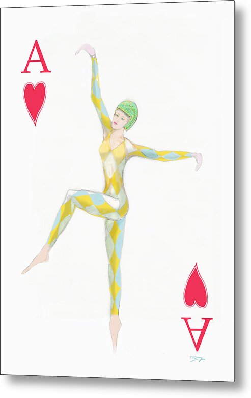 Ace Metal Print featuring the digital art Ace of Hearts by Tom Conway