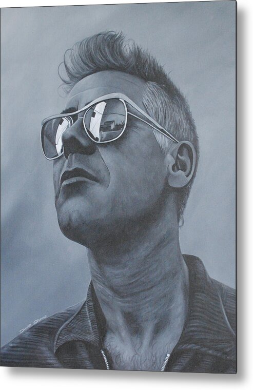 Adam Clayton Metal Print featuring the painting Adam Clayton U2 by David Dunne