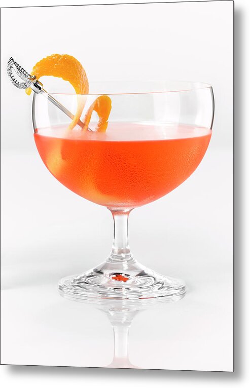 Orange Color Metal Print featuring the photograph Alcohol Cocktail by Brian Macdonald