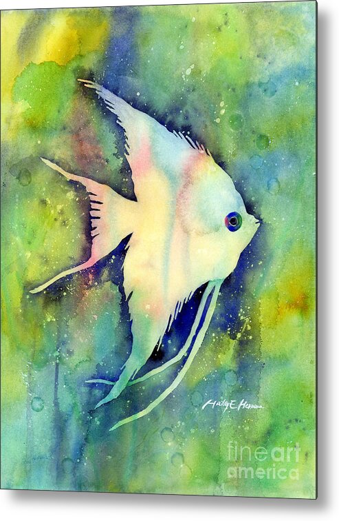 Fish Metal Print featuring the painting Angelfish I by Hailey E Herrera