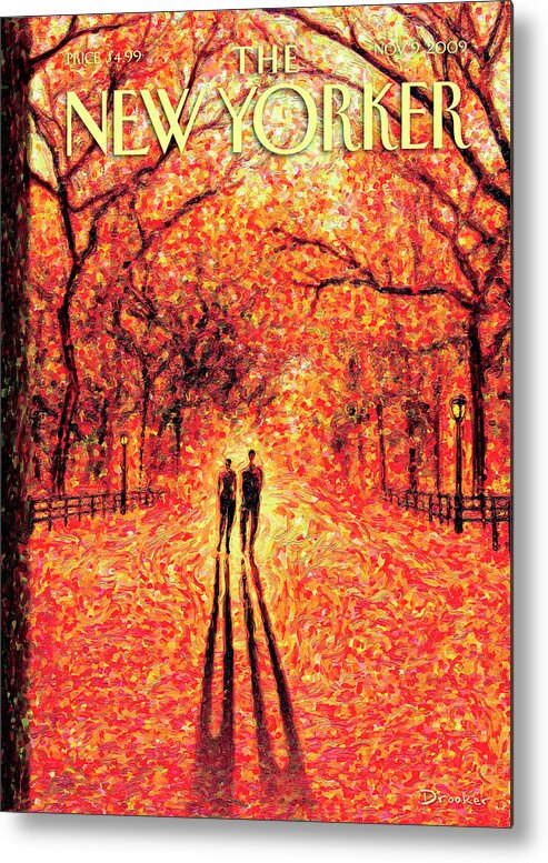 Nature Metal Print featuring the painting Autumn In Central Park by Eric Drooker