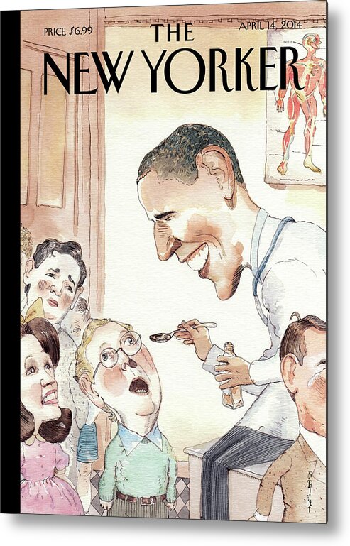 Aca Metal Print featuring the painting The Best Medicine by Barry Blitt