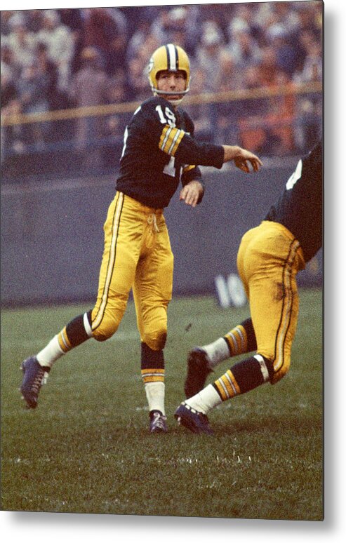 Marvin Newman Metal Print featuring the photograph Bart Starr Follows Through by Retro Images Archive