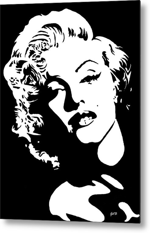Marilyn Monroe Original Pop Art Metal Print featuring the painting Beautiful Marilyn Monroe original acrylic painting by Georgeta Blanaru