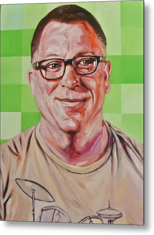 Berney Acrylic Canvas Portrait Metal Print featuring the drawing Berney by Steve Hunter