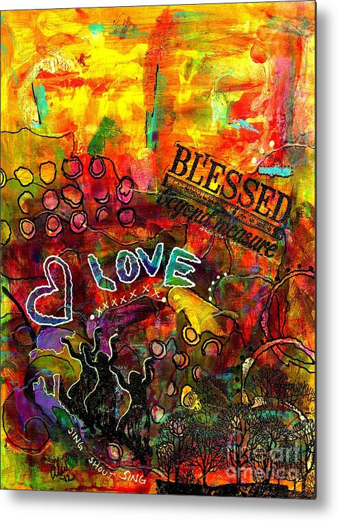 Acrylic Metal Print featuring the painting Blessed Beyond Measure by Angela L Walker