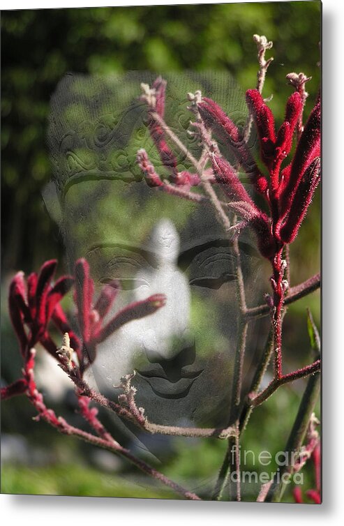 Buddha Metal Print featuring the digital art Buddha Transition by Valerie Freeman