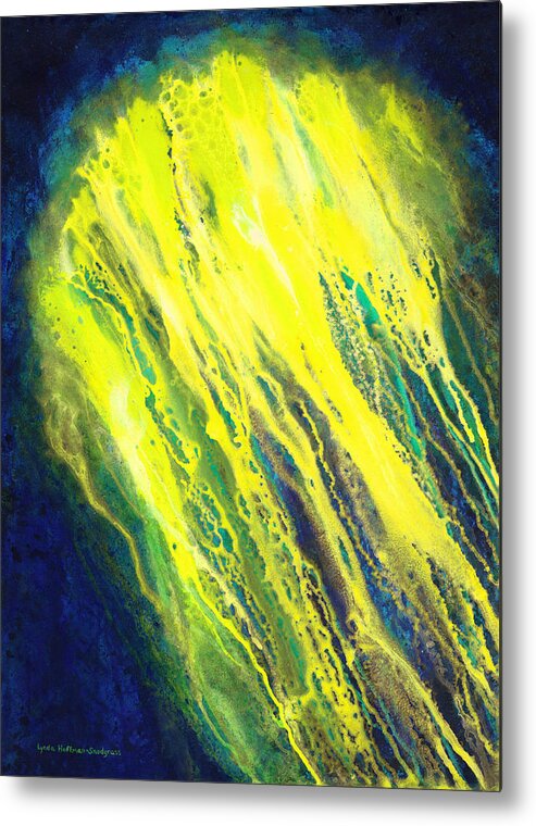 Abstract Metal Print featuring the painting Canopus by Lynda Hoffman-Snodgrass