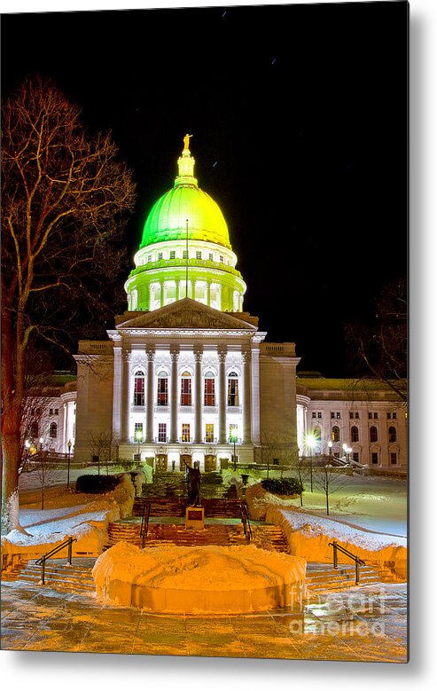 Capitol Metal Print featuring the photograph Capitol Madison Packers Colors by Steven Ralser
