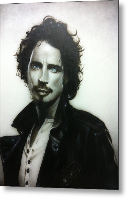 Chris Cornell Metal Print featuring the painting Chris Cornell by Christian Chapman Art