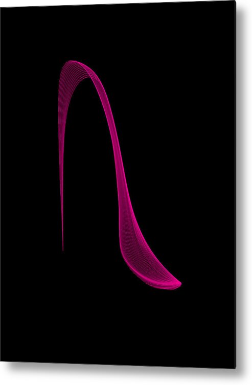 Pink Heel For A  Classy Lady Metal Print featuring the digital art Classy Lady by Ruben Carrillo