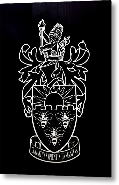 Iphoneography Metal Print featuring the photograph Cognitio Sapientia Humanitas by Angela Seager