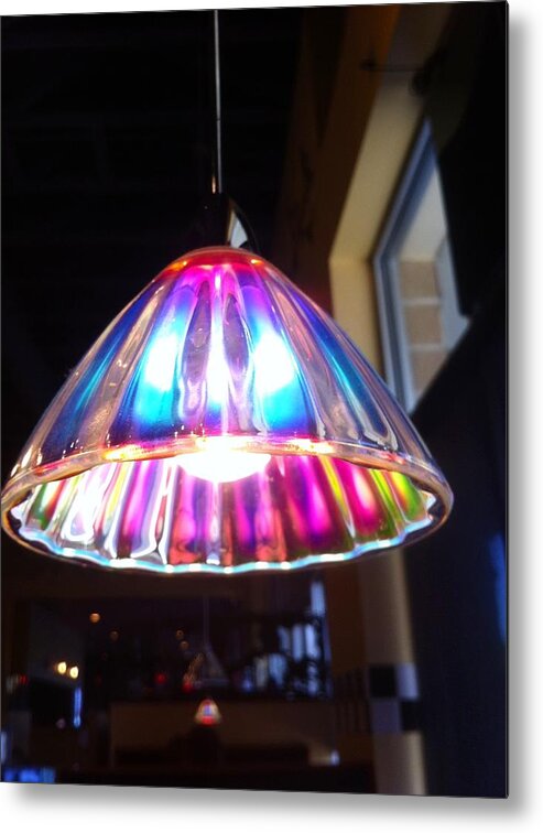 Colorful Light Shade Metal Print featuring the photograph Colorful Light by Susan Garren