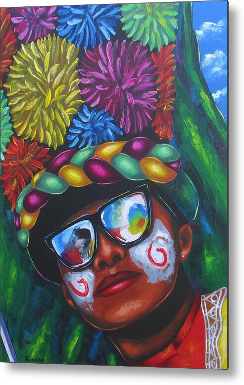 Carnival Metal Print featuring the painting Congo I by Yaso Rivaldo