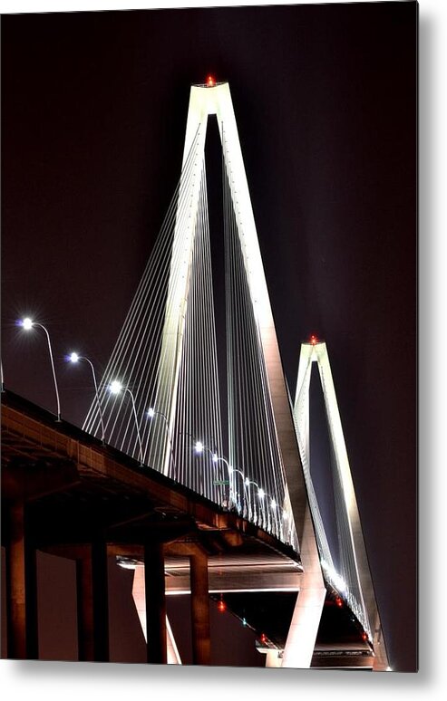 Cooper River Metal Print featuring the photograph Cooper River Bridge by Jeff Bjune 