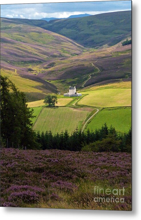 Corgarff Castle Metal Print featuring the photograph Corgarff Castle - Heather Hills by Phil Banks