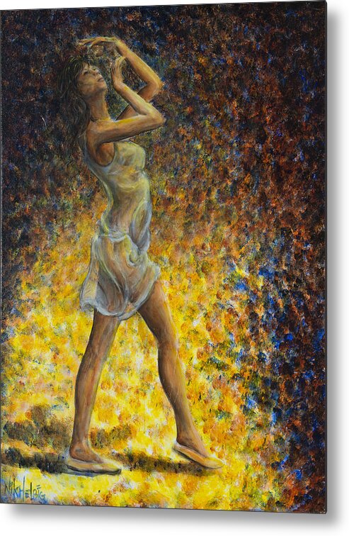 Dancer Metal Print featuring the painting Dancer 07 by Nik Helbig