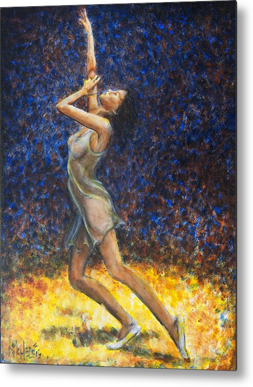 Dancer Metal Print featuring the painting Dancer X by Nik Helbig