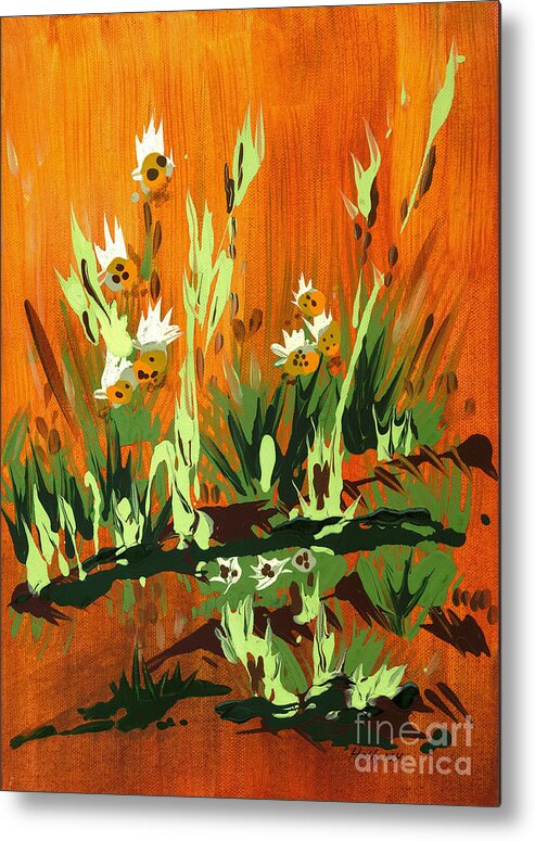Flowers Metal Print featuring the painting Darlinettas by Holly Carmichael