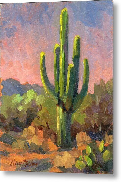 Early Light Metal Print featuring the painting Early Light by Diane McClary