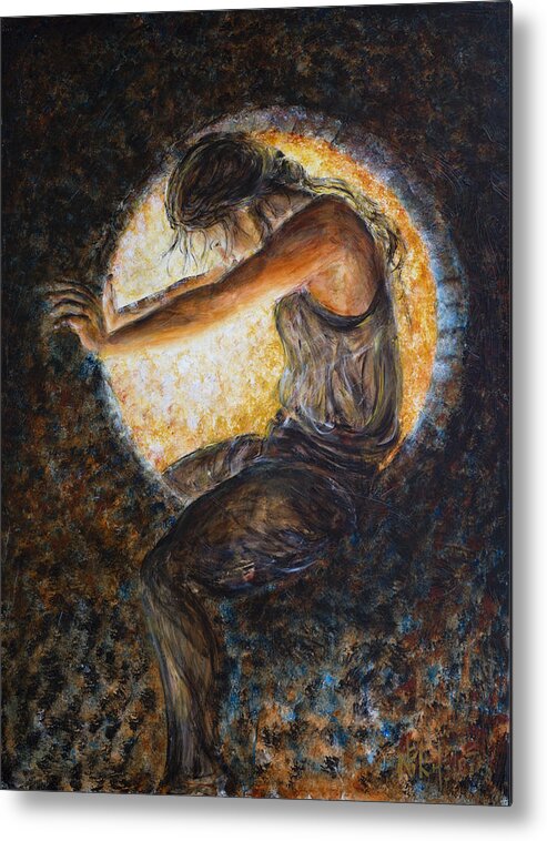 Eclipsed Metal Print featuring the painting Eclipsed by Nik Helbig