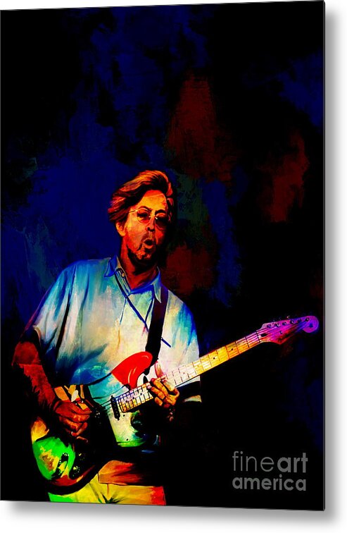 Eric Metal Print featuring the painting Eric Clapton 2 by Andrzej Szczerski