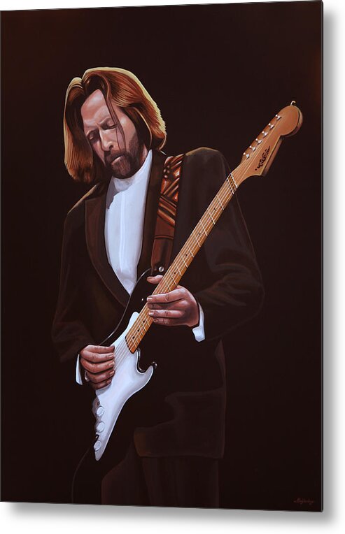 Eric Clapton Metal Print featuring the painting Eric Clapton Painting by Paul Meijering