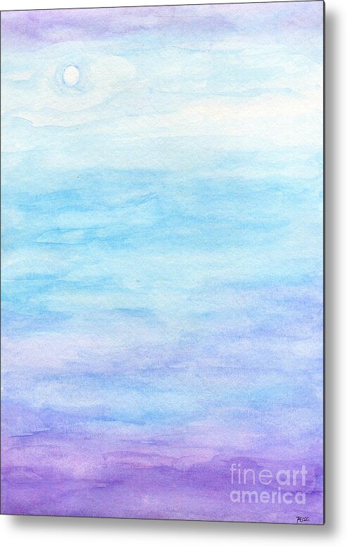 Evening Sky Metal Print featuring the painting Evening Sky Over Alki Beach by Classic Visions Gallery