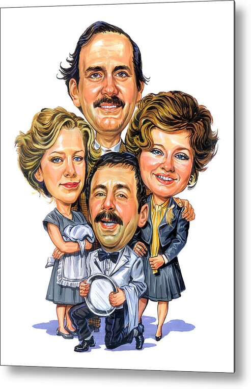 Fawlty Towers Metal Print featuring the painting Fawlty Towers by Art 