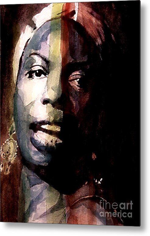 Nina Simone Metal Print featuring the painting Felling Good by Paul Lovering