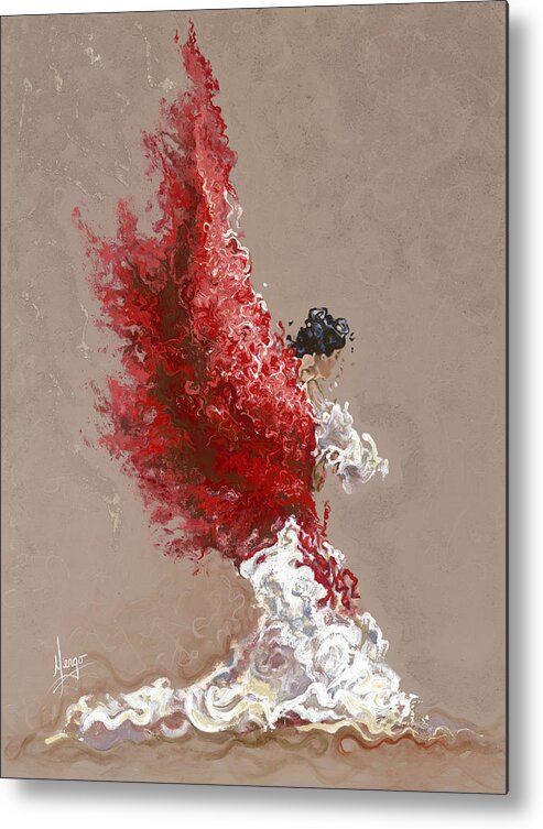 Dance Metal Print featuring the painting Fire by Karina Llergo