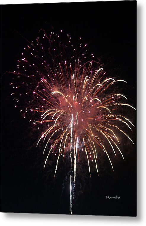 July Metal Print featuring the photograph Fireworks Series XIV by Suzanne Gaff