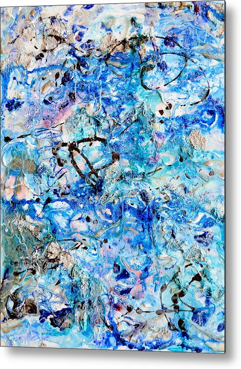 Abstract Metal Print featuring the painting Firmament by Regina Valluzzi