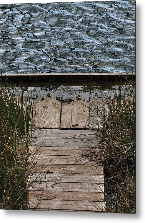Rural Landscape Metal Print featuring the photograph Fishing stage Hardwick ponds by Jerry Daniel