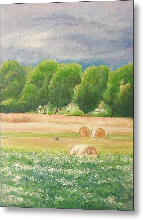 Landscape Metal Print featuring the painting Freedom by Jane See