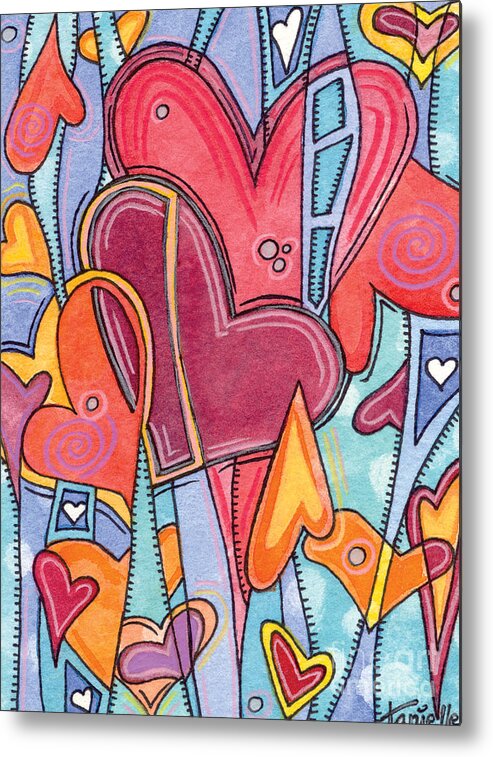 Hearts Metal Print featuring the painting From the Heart by Tanielle Childers