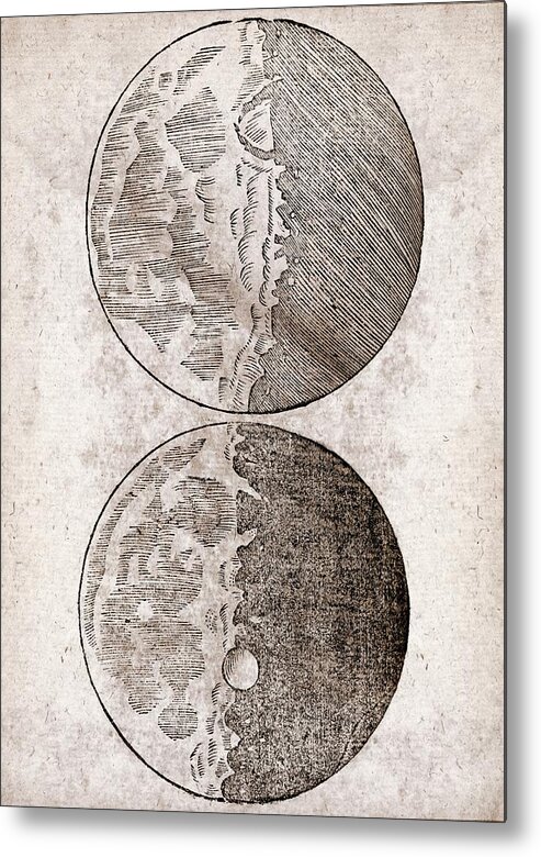 Moon Metal Print featuring the photograph Galileo's Moon Observations by Middle Temple Library