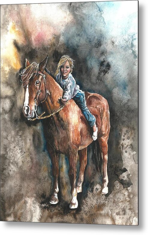 Horse Metal Print featuring the painting Gentle Friend by Kim Whitton