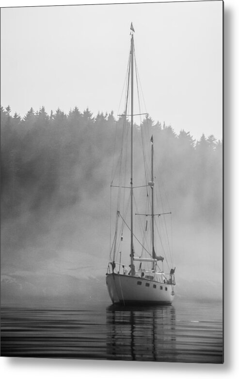 Boat Metal Print featuring the photograph Glass Lady in the Fog by Jennifer Kano