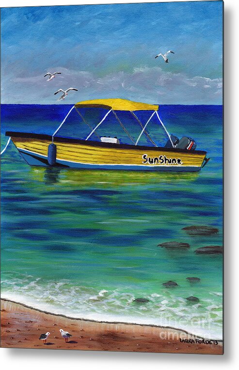 Boat Metal Print featuring the painting Gone To Rest by Laura Forde