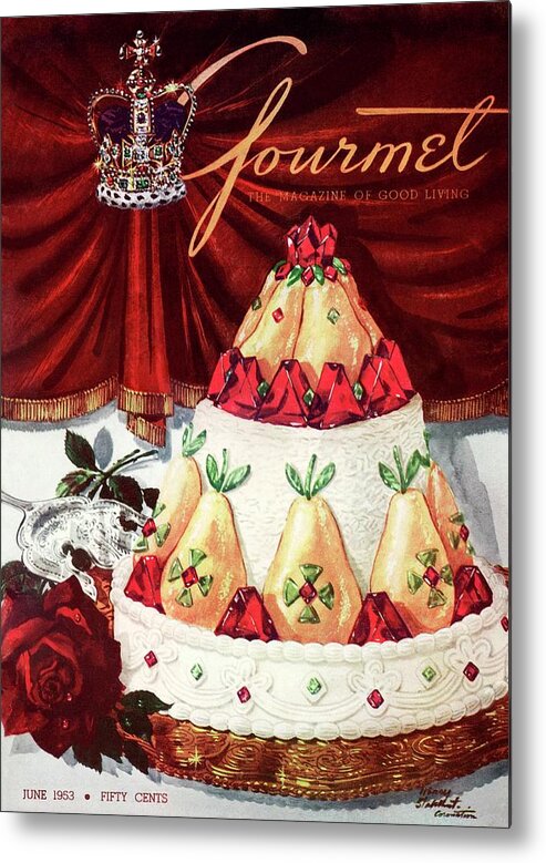 Food Metal Print featuring the photograph Gourmet Cover Featuring A Cake by Henry Stahlhut