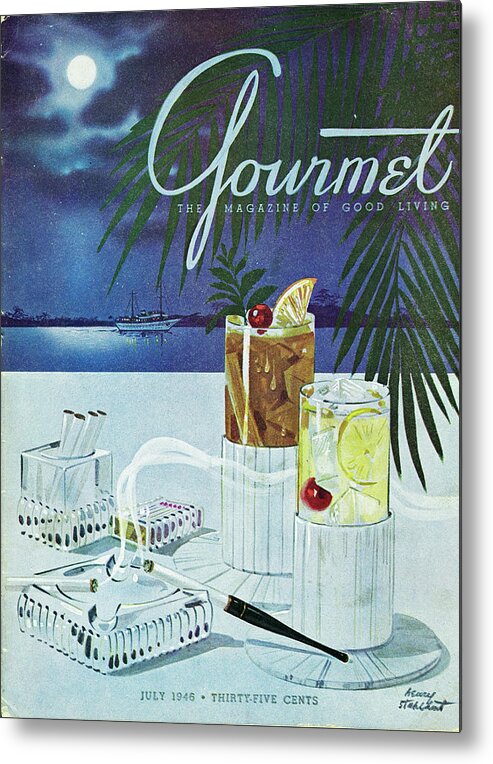 Boat Metal Print featuring the photograph Gourmet Cover Of Cocktails by Henry Stahlhut