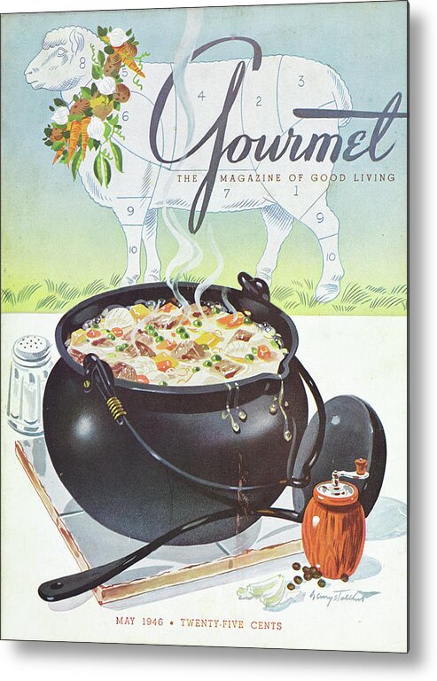 Food Metal Print featuring the photograph Gourmet Cover Of Lamb Stew by Henry Stahlhut