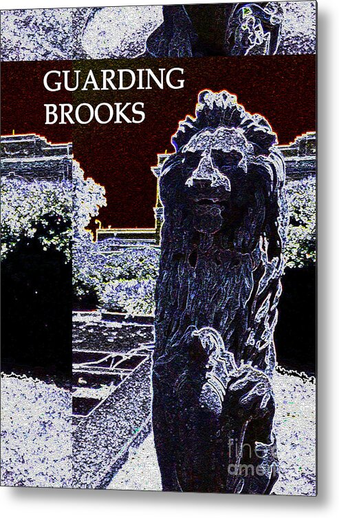 Art; Art Print; Lion; Museum; Guarding The Brooks; Karen Francis; Digital Art; Book Cover; Art Prints: Brooks Art Museum; Poster; Canvas Prints; Online Shopping Cart; Art Promotions; Artists Metal Print featuring the digital art Guarding Brooks by Karen Francis