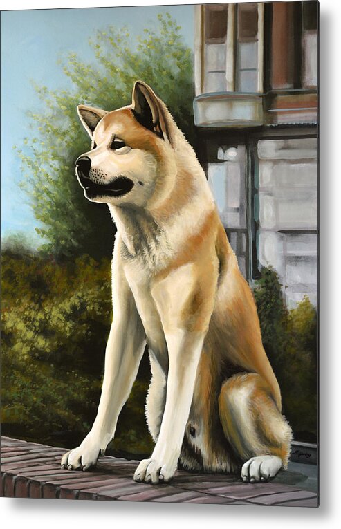 Hachi Metal Print featuring the painting Hachi Painting by Paul Meijering